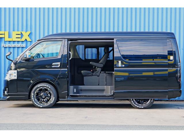 ハイエースワゴン GL FLEX Relaxing FLEXスポイラー&オバフェン 1インチローダウン DELF04ホイール FLEXシートカバー 煌LEDテールランプ カロ7インチナビ&フリップダウンモニター10インチ(54枚目)