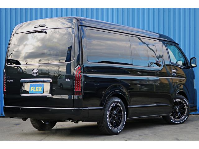 ハイエースワゴン GL FLEX Relaxing FLEXスポイラー&オバフェン 1インチローダウン DELF04ホイール FLEXシートカバー 煌LEDテールランプ カロ7インチナビ&フリップダウンモニター10インチ(57枚目)