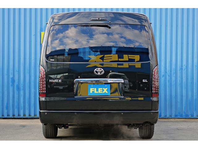 ハイエースワゴン GL FLEX Relaxing FLEXスポイラー&オバフェン 1インチローダウン DELF04ホイール FLEXシートカバー 煌LEDテールランプ カロ7インチナビ&フリップダウンモニター10インチ(58枚目)