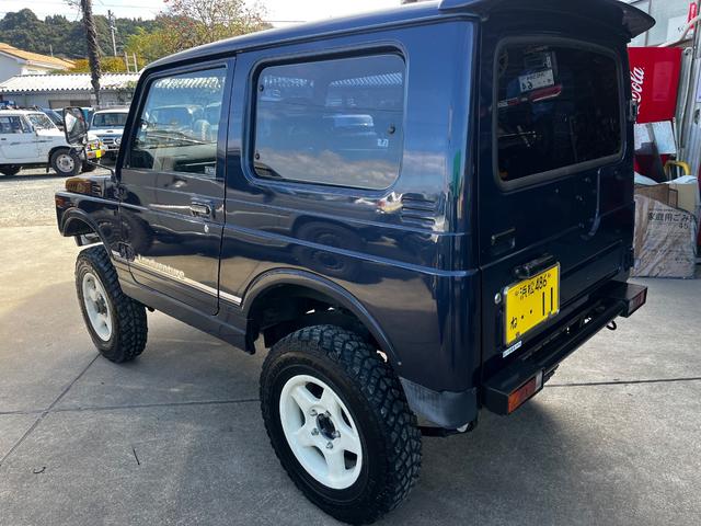 ジムニー ランドベンチャー ブルーM MT5速 シートカバー リフトアップGeolandar M/T 6.50R16 ブラッドレーホイール前後社外バンパー 新品天井ETC付きエアコン(4枚目)