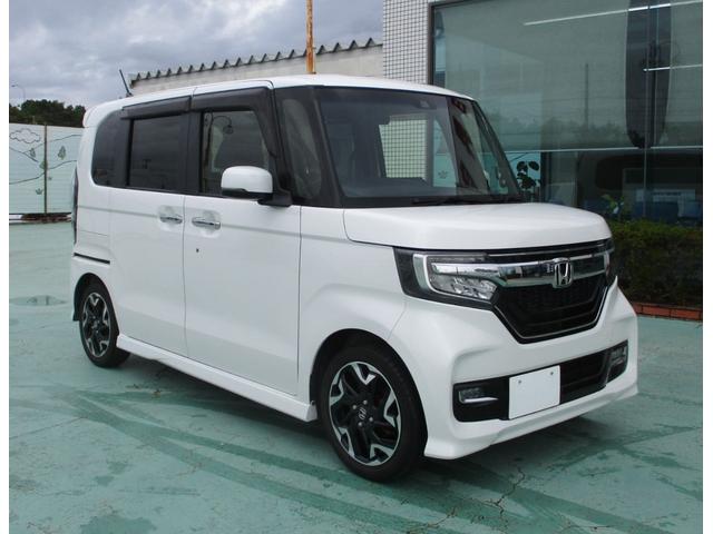 N-BOXカスタム G・Lターボホンダセンシング ナビ テレビ CD DVD ブルートゥース バックカメラ ETC LEDライト 両側パワースライドドア シートヒーター クルコン パドルシフト 衝突軽減ブレーキ リヤセンサー サイドエアバッグ(4枚目)
