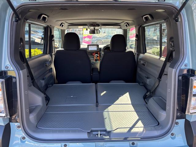 タフト Gターボ 15インチアルミホイール オートレベリング機能付フルLEDヘッドランプ LEDフォグランプ 本革巻ステアリングホイール 本革巻インパネセンターシフト TFTカラーマルチインフォメーションディスプレイ(44枚目)