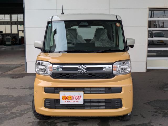 スペーシア ハイブリッドＸ　届出済未使用車！　両側電動スライドドア　クリアランスソナー　レーンアシスト　衝突被害軽減システム　オートライト　ＬＥＤヘッドランプ　スマートキー　アイドリングストップ　電動格納ミラー　シートヒーター（2枚目）