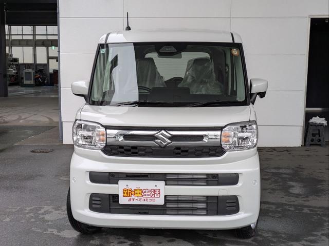 スペーシア ハイブリッドG 届出済未使用車! 両側スライドドア クリアランスソナー 衝突被害軽減システム LEDヘッドランプ スマートキー アイドリングストップ 電動格納ミラー CVT 盗難防止システム ABS ESC(2枚目)