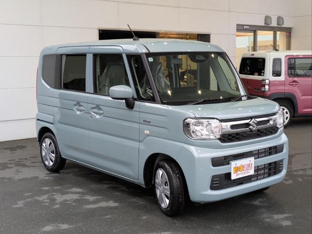 スペーシア ハイブリッドＧ　届出未使用車　両側スライドドア　クリアランスソナー　衝突被害軽減システム　オートライト　ＬＥＤヘッドランプ　スマートキー　アイドリングストップ　電動格納ミラー　ＣＶＴ　盗難防止システム　ＡＢＳ　ＥＳＣ（3枚目）