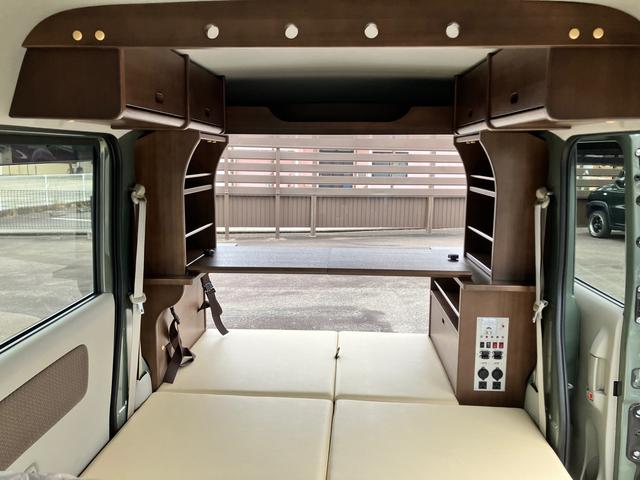 エブリイ ジョインターボ　４ＷＤ　両側オートスライドドア　Ｐスタート　軽キャンパーちょいＣａｍ豊　特別色架装　１０５Ａｈサブバッテリー電源システム　６００Ｗインバーター　走行充電＆外部１００Ｖ充電　１８０Ｗソーラー　サイドオーニング　キャリア　ナビ＆ＥＴＣ　バックカメラ（23枚目）