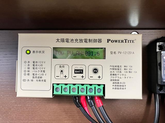 エブリイ ジョインターボ　４ＷＤ　両側オートスライドドア　Ｐスタート　軽キャンパーちょいＣａｍ豊　特別色架装　１０５Ａｈサブバッテリー電源システム　６００Ｗインバーター　走行充電＆外部１００Ｖ充電　１８０Ｗソーラー　サイドオーニング　キャリア　ナビ＆ＥＴＣ　バックカメラ（37枚目）