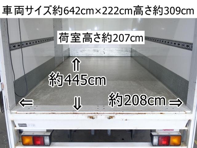 キャンター 　５２２２番　垂直パワーゲート６００ｋｇ　アルミバン　ワイドロング　ＥＴＣ　バックカメラ　車両サイズ６４２Ｘ２２２高３０９　荷台内寸４４５Ｘ２０８高２０７（3枚目）