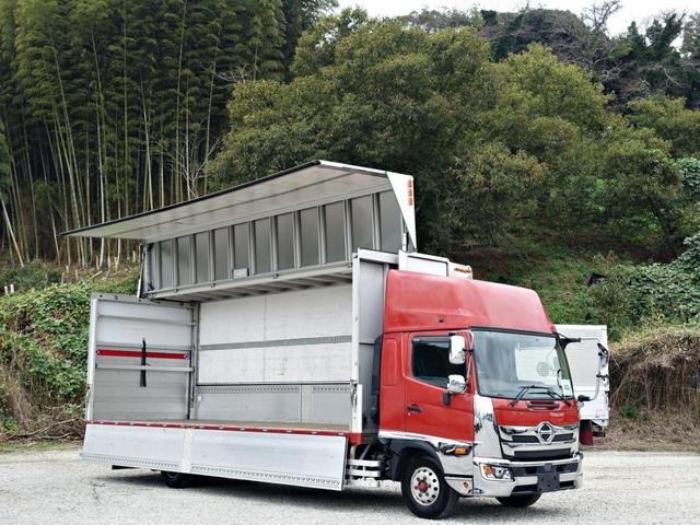 ヒノレンジャー ４２２番　新中型免許ＯＫ　跳上パワーゲート１ｔ　ハイルーフ　後輪エアサス　増トン　積載４．５ｔ総重量１０９８０ｋｇ　キーレス　左電動格納ミラー　バックカメラ　ワイド　アルミウイングアルミウィング車検証サイズ９７５Ｘ２４９高３５８　荷台内寸７１８Ｘ２４２高２４０（23枚目）