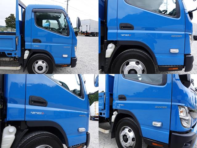 キャンター 　５８５番　積載３．５ｔ　総重量６９５５ｋｇ　荷台床鉄板張り　ワイド超ロング　平ボディー　ＥＴＣ　キーレス　左電動格納ミラー　車検証サイズ６８２幅２２３高２３０　荷台内寸５０１×２０８（4枚目）