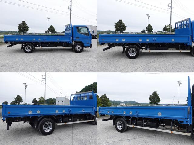 キャンター 　５８５番　積載３．５ｔ　総重量６９５５ｋｇ　荷台床鉄板張り　ワイド超ロング　平ボディー　ＥＴＣ　キーレス　左電動格納ミラー　車検証サイズ６８２幅２２３高２３０　荷台内寸５０１×２０８（5枚目）