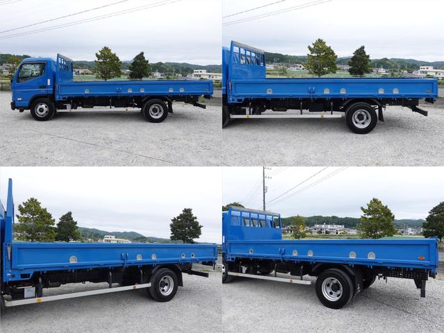 キャンター 　５８５番　積載３．５ｔ　総重量６９５５ｋｇ　荷台床鉄板張り　ワイド超ロング　平ボディー　ＥＴＣ　キーレス　左電動格納ミラー　車検証サイズ６８２幅２２３高２３０　荷台内寸５０１×２０８（7枚目）