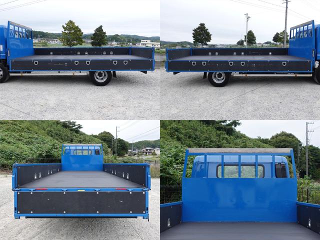 キャンター 　５８５番　積載３．５ｔ　総重量６９５５ｋｇ　荷台床鉄板張り　ワイド超ロング　平ボディー　ＥＴＣ　キーレス　左電動格納ミラー　車検証サイズ６８２幅２２３高２３０　荷台内寸５０１×２０８（9枚目）