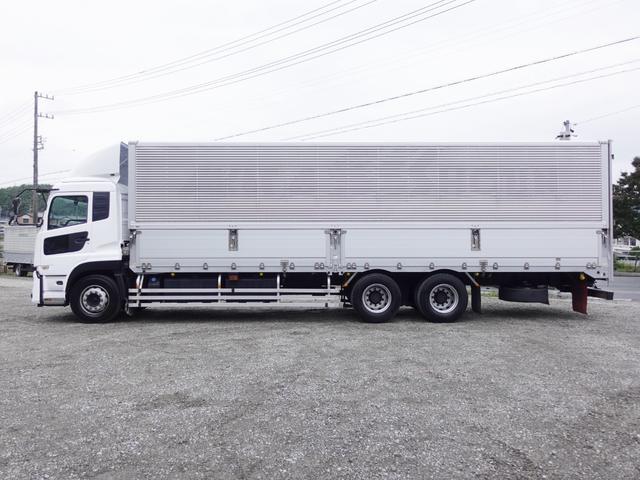 クオン 471番 積載13.8t 大型 アルミウイングアルミウィング キーレス 左電動格納ミラー 左右電動角度調整ミラー バックカメラ 後輪エアサス ベット 車検証サイズ1198×249高377 荷台内寸962×241高247(8枚目)