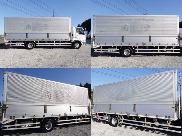 ファイター 　４１９番　増トン　積載７．２ｔ　ワイド　アルミウイングアルミウィング　左電動格納ミラー　バックカメラ　集中ドアロック有り　車検証サイズ８８９×２４９高３５４　荷台内寸６７８×２３８高２３２（5枚目）