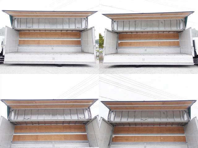 フォワード 372番 後輪エアサス 増トン積載6t 格納パワーゲート1t 荷台床鉄板張り ワイド アルミウイングアルミウィング ETC キーレス 左電動格納ミラー 左右電動角度調整ミラー バックカメラ ベット 車検証サイズ967×249高338荷台内寸723×240高223(9枚目)