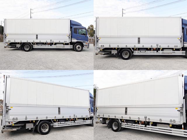 コンドル ２０２番　後輪エアサス　格納パワーゲート１ｔ　増トン　積載６．４ｔ　ワイド　アルミウイングアルミウィング　左電動格納ミラー　バックカメラ　集中ドアロック有り　ベット　車検証サイズ８７８×２４９高３３７　荷台内寸６４１×２３９高２２０（5枚目）