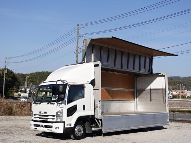 フォワード ５０８番　後輪エアサス　跳上パワーゲート１ｔ　ワイド　アルミウイングアルミウィング　積載２３５０ｋｇ　燃料合計３００Ｌ　ＥＴＣ　キーレス　左電動格納ミラー　バックカメラ　ベット　車検証サイズ８７５×２４９高３５８　荷台内寸６２３×２３９高２４１（28枚目）