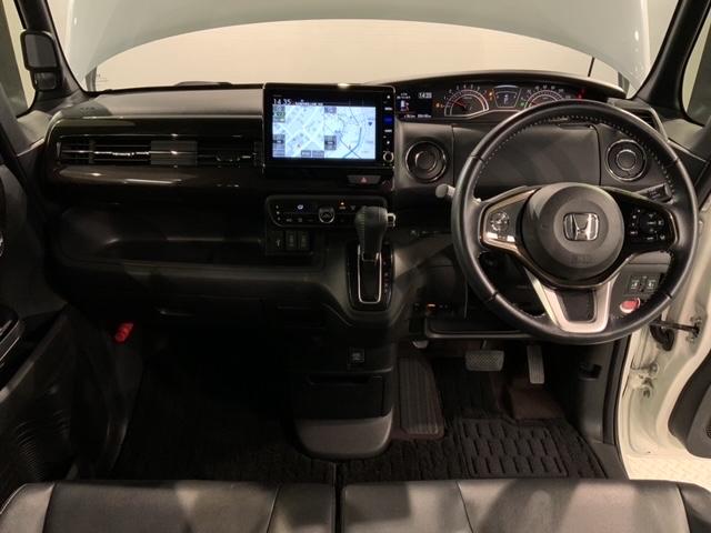 N-BOXカスタム G・Lターボホンダセンシング 2年保証ナビフルセグRカメラDVD 両自動ドア 地デジフルセグTV タ-ボ レーダーブレーキサポート ETC付 TVナビ カーテンエアバッグ パワーウインドウ 1オーナー車 リアカメラ 整備記録簿(9枚目)