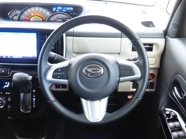 ムーヴキャンバス Ｇメイクアップ　ＳＡＩＩＩ　ＡＵＸ接続　地デジ　衝突軽減ブレーキ　インテリキー　Ｗ電動ドア　ＬＥＤヘッド　盗難防止システム　横滑り防止装置　ＥＴＣ　ナビＴＶ　キーフリーシステム　バックカメラ　アイドリングストップ　オートエアコン（5枚目）