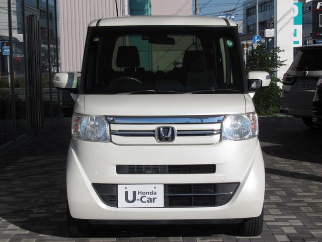 N-BOX GSSパッケージ 禁煙車・ワンオーナー 両側スライド片側電動ドア ダブルエアバック 点検記録簿 イモビ 1オーナー車 1セグTV 前席シートヒーター スマートキー&プッシュスタート ベンチシ-ト ETC付き 横滑防止(2枚目)