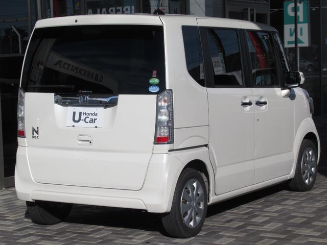 N-BOX GSSパッケージ 禁煙車・ワンオーナー 両側スライド片側電動ドア ダブルエアバック 点検記録簿 イモビ 1オーナー車 1セグTV 前席シートヒーター スマートキー&プッシュスタート ベンチシ-ト ETC付き 横滑防止(4枚目)