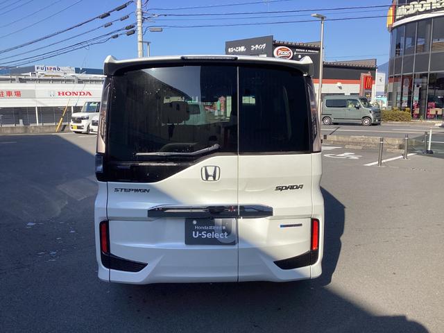 ステップワゴンスパーダ スパーダハイブリッドG・EXホンダセンシングブラスタ ナビETCバックカメラ禁煙車ワンオーナー リアカメラ AC アラウンドビューモニター 1オーナー CMBS LEDライト ABS 左右電動スライドドア DVD サイドエアバッグ スマキー フルセグ(3枚目)