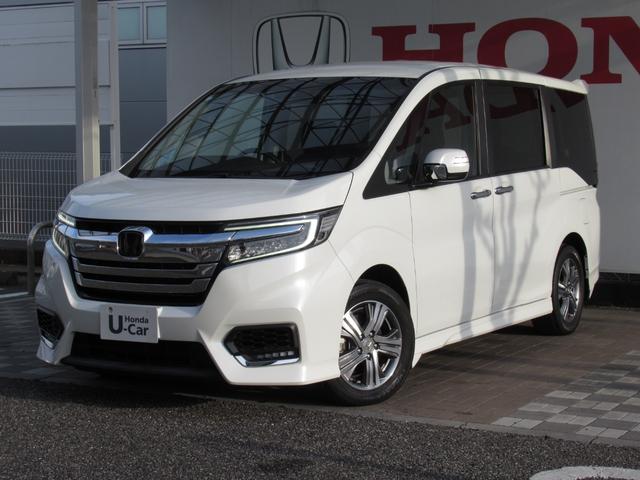 ステップワゴンスパーダ ｅ：ＨＥＶスパーダＧホンダセンシング　ワンオーナー禁煙車純正ナビバックカメラＥＴＣ　サイドエアバック　Ｂカメ　ＬＥＤランプ　ワンオーナー車　ＵＳＢ　スマ－トキ－　オートクルーズコントロール　キーレス　ナビ＆ＴＶ　３列シート　ウォークスルー（3枚目）