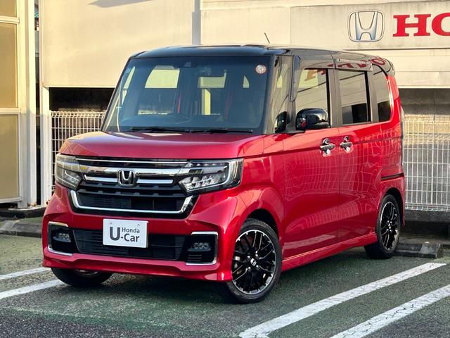 Ｎ－ＢＯＸカスタム Ｌターボ　２トーンカラーワンオーナー禁煙車純正ナビバックカメラＥＴＣ　両側電動Ｄ　誤発信抑制　フルオートエアコン　Ｓヒーター　ＬＥＤランプ　Ｂカメ　アクティブクルーズコントロール　サイドカーテンエアバック（3枚目）