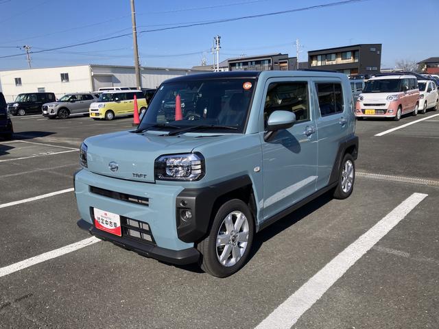 タフト Ｇ　ナビ付　ナビ　１５インチアルミホイール　オートレベリング機能付フルＬＥＤヘッドランプ　ＬＥＤフォグランプ　本革巻ステアリングホイール　本革巻インパネセンターシフト（6枚目）