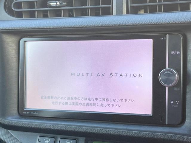アクア G 禁煙 純正SDナビ バックカメラ ETC Bluetooth シートヒーター スマートキー HIDヘッド オートライト 純正アルミ 地デジ CD/DVD(3枚目)