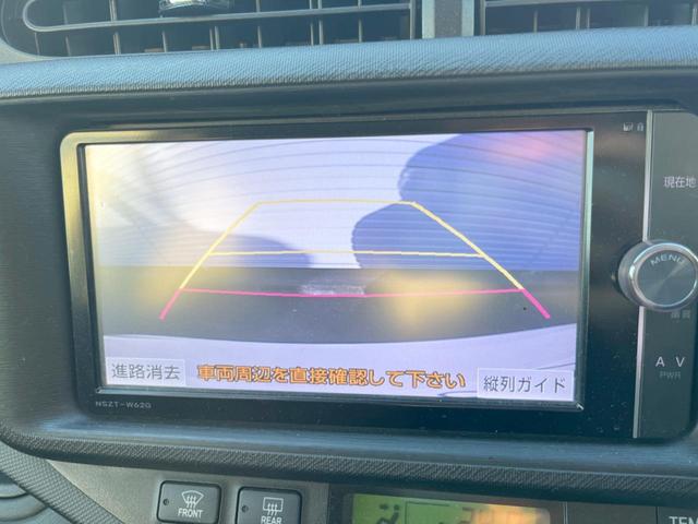 アクア G 禁煙 純正SDナビ バックカメラ ETC Bluetooth シートヒーター スマートキー HIDヘッド オートライト 純正アルミ 地デジ CD/DVD(4枚目)