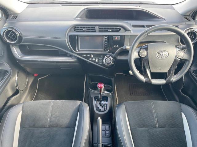 アクア G G’s 禁煙 衝突権限 純正SDナビ バックカメラ ETC Bluetooth クルーズコントロール フルセグ オートライト オートエアコン HIDヘッド 純正アルミ 地デジ CD(2枚目)