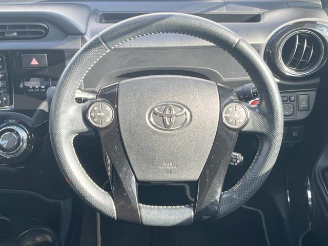 アクア G G’s 禁煙 衝突権限 純正SDナビ バックカメラ ETC Bluetooth クルーズコントロール フルセグ オートライト オートエアコン HIDヘッド 純正アルミ 地デジ CD(13枚目)