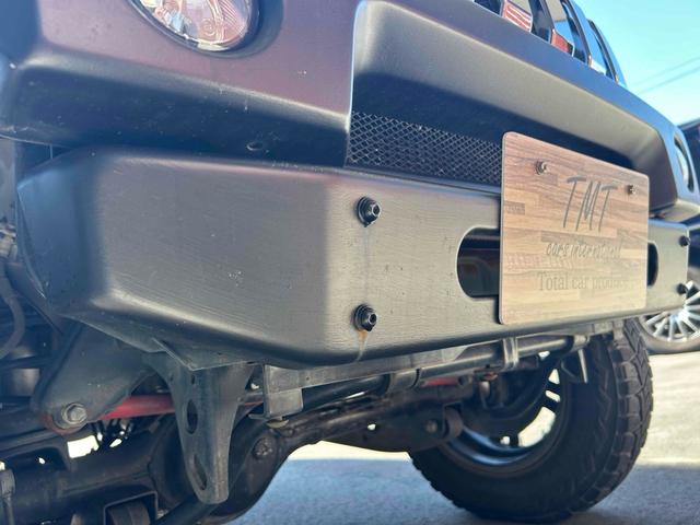 ジムニー ワイルドウインド　４ＷＤ　ルーフレール　レイズ１６インチホイール　マットブラック塗装　社外ＴＯＴＳＵＧＥＫＩマフラー　社外ＲＯＡＤＷＩＮラテラルロッド　シートヒーター　社外ナビ　ＥＴＣ　スペアキー（6枚目）