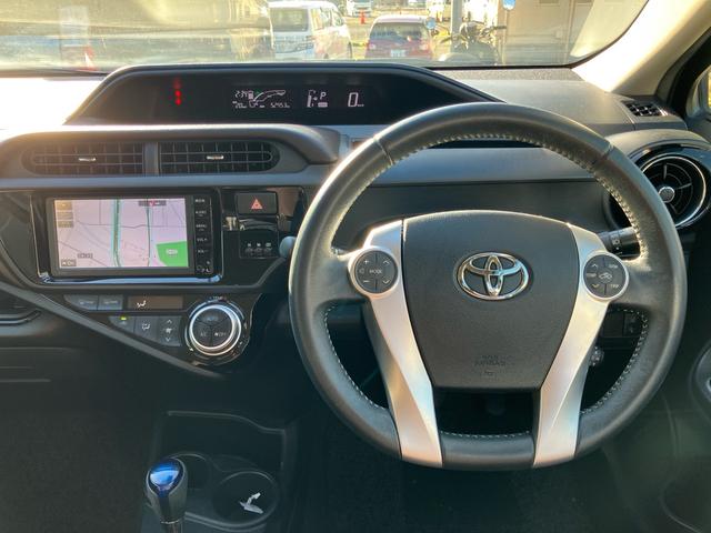 アクア G フルエアロ 純正SDナビTV バックカメラ Bluetooth ドライブレコーダー ETC スマートキー HIDヘッドライト オートライト クルーズコントロール オートエアコン 1年間走行無制限保証(17枚目)