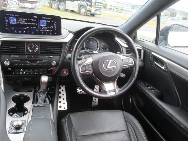 RX RX300 Fスポーツ 後期 4WD ナビ 全方位カメラ DTV BT 革エアシート シートヒーター 三眼LEDライト 純正20AW ヘッドアップディスプレイ ステアリングヒーター パワーバックドア パドルシフト ドラレコ(24枚目)