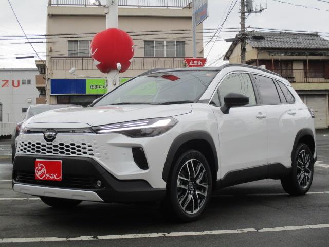 カローラクロス ハイブリッド Z 登録済み未使用車 ナビ 全方位カメラ DTV BT パノラマガラスルーフ ハーフレザー エアシート ステアリングヒーター パワーバックドア トヨタチームメイト セーフティセンス ACC ETC LED(4枚目)