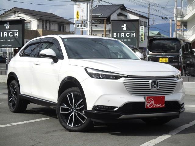 ヴェゼル ｅ：ＨＥＶ　Ｚ　ナビ　Ｂカメラ　ＤＴＶ　ＢＴ　ハーフレザー　シートヒーター　ステアリングヒーター　ＬＥＤライト　ホンダセンシング　レーダークルーズ　パワーバックドア　パドルシフト　ワイヤレス充電　ＥＴＣ　純正アルミ（2枚目）