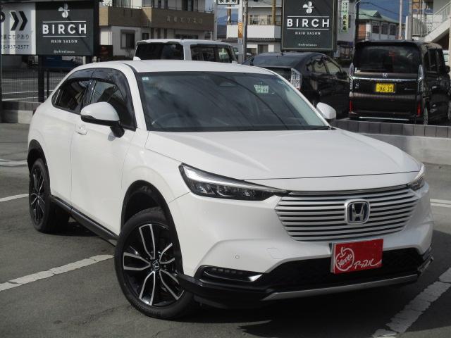 ヴェゼル ｅ：ＨＥＶ　Ｚ　ナビ　Ｂカメラ　ＤＴＶ　ＢＴ　ハーフレザー　シートヒーター　ステアリングヒーター　ＬＥＤライト　ホンダセンシング　レーダークルーズ　パワーバックドア　パドルシフト　ワイヤレス充電　ＥＴＣ　純正アルミ（4枚目）