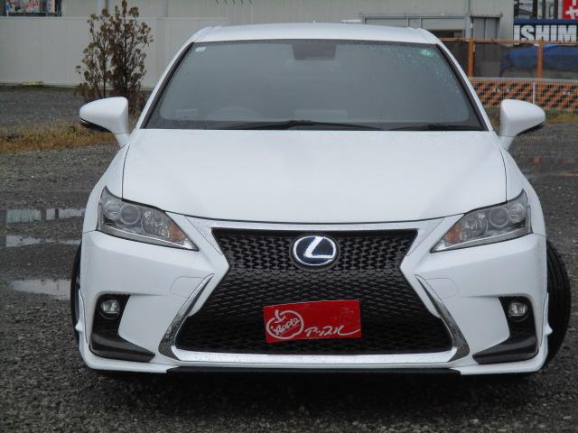 CT CT200h Fスポーツ TRDフロントスポイラー ブリッツ車高調 ナビ Bカメラ DTV BT ブルーレイ LEDライト 黒革シートヒーター 純正17AW メモリー付きパワーシート パドルシフト ETC ステアリングヒーター(3枚目)