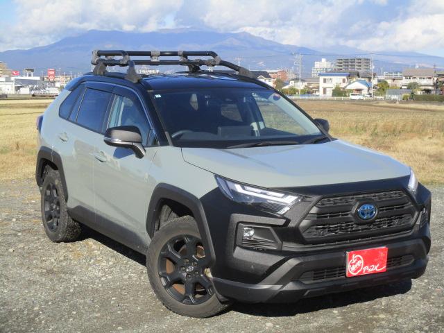 ＲＡＶ４ ハイブリッドアドベンチャー　オフロードパッケージＩＩ　１オーナー　ナビ　Ｂカメラ　ＤＴＶ　ＢＴ　革ベンチレーションシート　ＬＥＤライト　セーフティセンス　レーダークルーズ　ルーフキャリア　ステアリングヒーター　メモリー付Ｐシート　　ＴＶキャンセラー（4枚目）