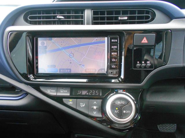 アクア Ｓ　車検整備付　走行距離３５８６４ＫＭ　純正メモリーナビ＋ＥＴＣ＋バックカメラ　ブルートゥースオーディオ対応　ハイブリッド　１５００ＣＣ　クールソーダメタリック　５人乗り（6枚目）