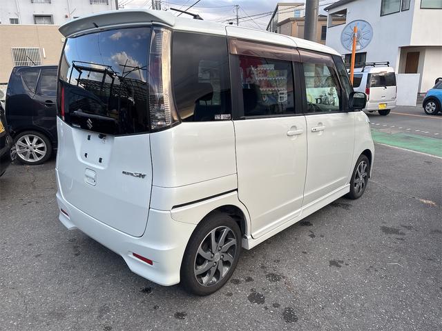 パレットSW TS ターボ ETC バックカメラ 両側電動スライドドア ナビ TV HID スマートキー 電動格納ミラー ベンチシート CVT 盗難防止システム ABS CD DVD再生 USB アルミホイール 衝突安全ボディ(5枚目)