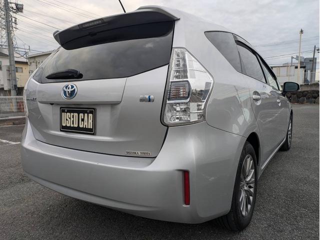 プリウスアルファ G LEDヘッドライト フォグランプ 純正ナビTV Bカメラ ビルドインETC(8枚目)