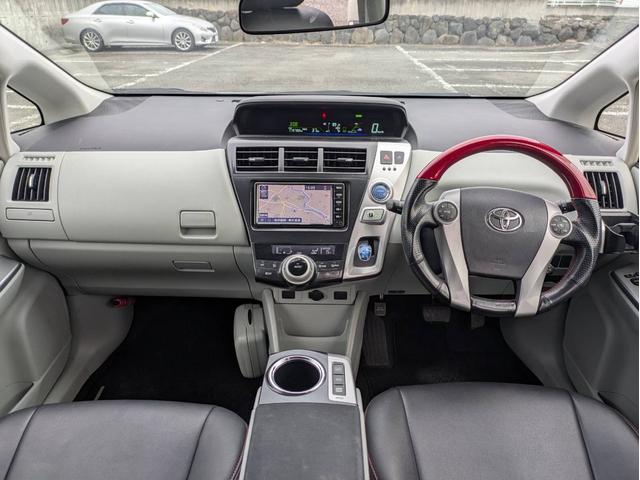 プリウスアルファ G LEDヘッドライト フォグランプ 純正ナビTV Bカメラ ビルドインETC(19枚目)