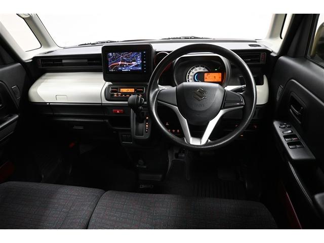 スペーシア ハイブリッドG ハイブリッド 衝突被害軽減システム メモリーナビ ETC フルセグ ミュージックプレイヤー接続可 DVD再生 CD スマートキー キーレス CVT オートマ(4枚目)