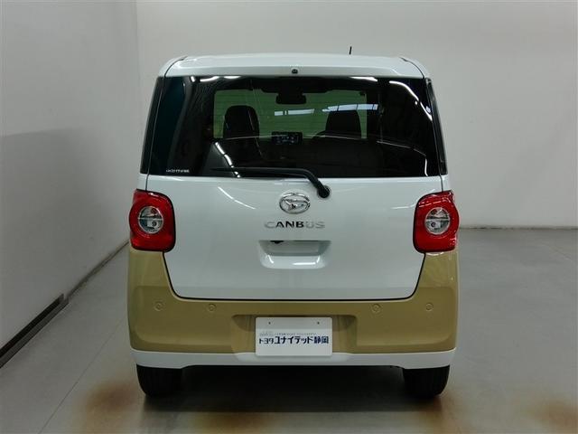 ムーヴキャンバス ストライプスＧ　安全装備　衝突被害軽減システム　横滑り防止機能　ＡＢＳ　エアバッグ　盗難防止装置　アイドリングストップ　バックカメラ　ミュージックプレイヤー接続可　スマートキー　キーレス　フル装備　両側電動スライド（4枚目）