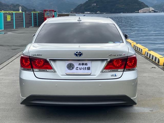 クラウンハイブリッド アスリートＧ　純正ＨＤＤナビ　フルセグＴＶ　バックカメラ　Ｂｌｕｅｔｏｏｔｈ対応　ＥＴＣ２．０　ドライブレコーダー　ブラックレザー　パワーシート　シートヒーター（5枚目）