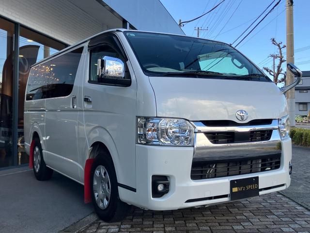 ハイエースバン ロングスーパーＧＬ　ディーゼル　ターボ　衝突被害軽減システム　クリアランスソナー　ＬＥＤヘッドライト　社外テールランプ　ＡＣ１００Ｖ　パナソニックナビフルセグＴＶ　Ｂｌｕｅｔｏｏｔｈ　ＥＴＣ　スマートキー　禁煙車　買取車（7枚目）